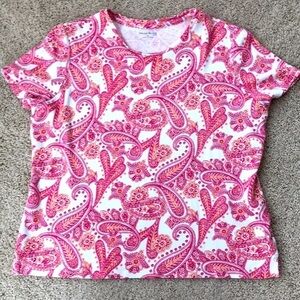3/$25 Studio Works Paisley T-shirt Size PL